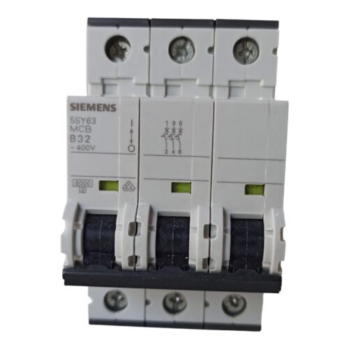 Автоматичний вимикач Siemens 5SY63, 3P, 32A, B 15 kA (5SY6332-6)