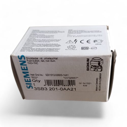 Siemens 3SB3201-0AA21 (3SB32010AA21) кнопка червона 1NO+1NC