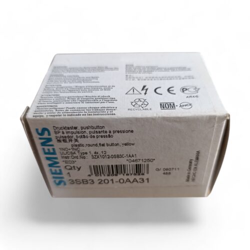 Siemens 3SB3201-0AA31 (3SB32010AA31) кнопка жовта 1NO+1NC