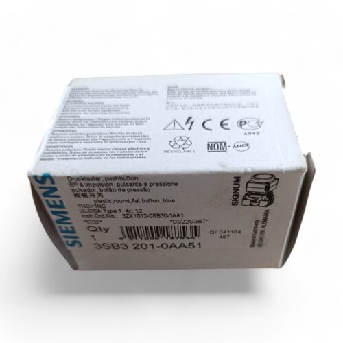 Siemens 3SB3201-0AA51 (3SB32010AA51) кнопка синя 1NO+1NC