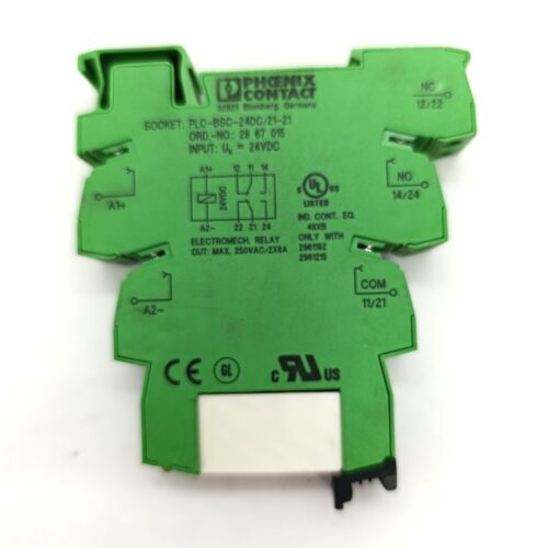 Реле PHOENIX CONTACT REL-MR-24DC/21-21 (2961192) + колодка PLC-BSC-24DC/21-21 (2967015)