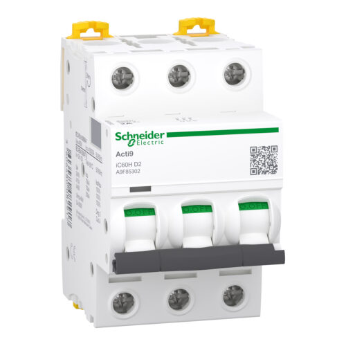 Автоматичний вимикач iC60H 3P 2A D Schneider Electric A9F85302